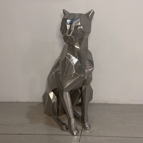 Полигональная скульптура «Гепард»