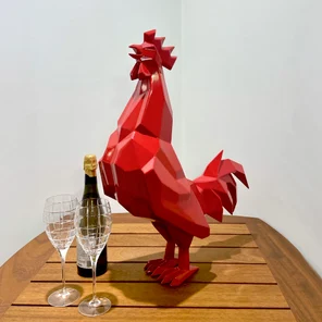 Полигональная скульптура «Петух»